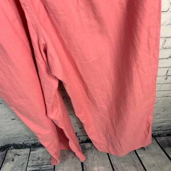 Madewell Womens Coverall Button Up Jumpsuit Pink Wide Legs Pockets Size 4 - Picture 11 of 12